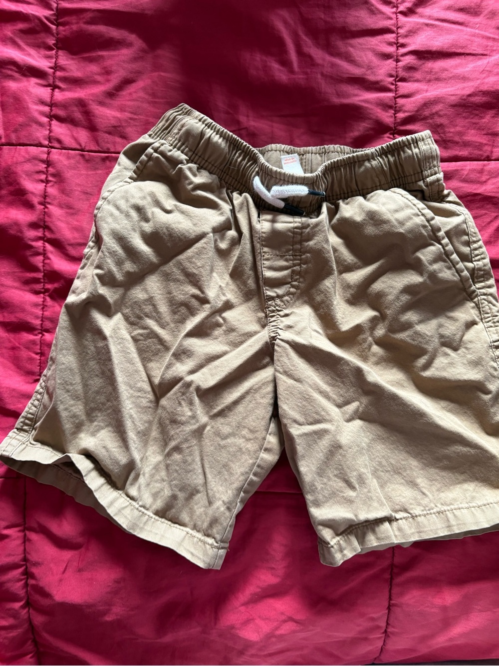 Cat & Jack Khaki/Tan Boys Elastic Waist Shorts